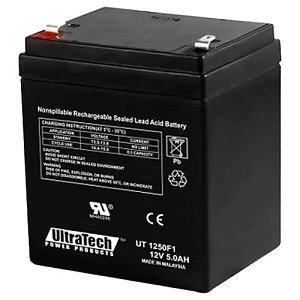 12V 5Ah Sealed Lead Acid Battery, F1 Terminal
